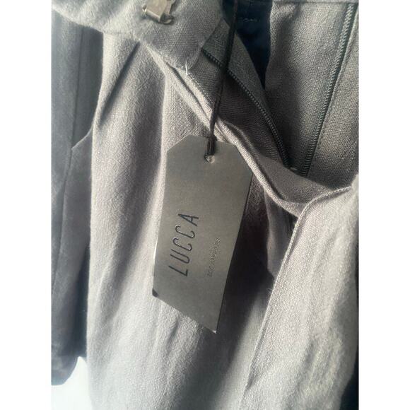 NWT Lucca‎ Jordyn High Waisted Belted Shorts in Charcoal Size XS - Picture 5 of 8